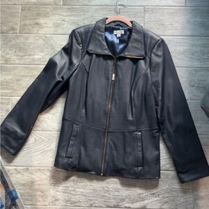 Elegant Black Jacket with Gold Accents